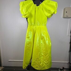 Christopher John Rogers x Target Neon Yellow Dress Size XS